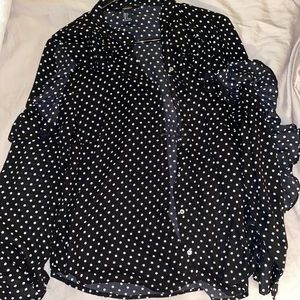 Black & White polka Dot Blouse